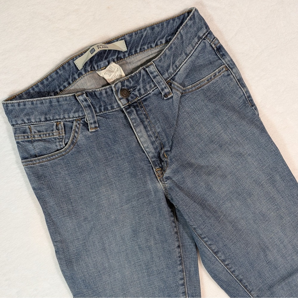 VTG Gap Jeans Women Sz 8 30x32 Original Flare Mid Rise Stretch Paper Tag Y2K 90s